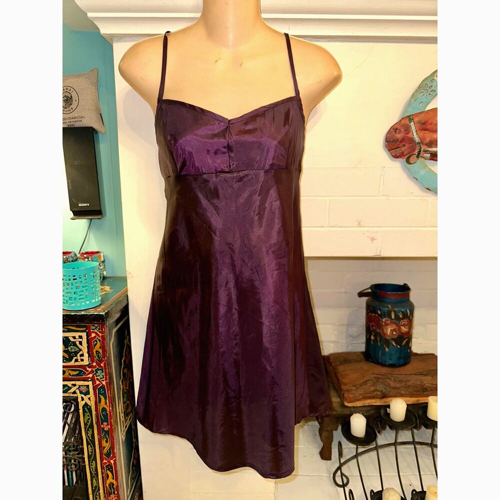 NANETTE LEPORE PURPLE SILK SLIPDRESS 4